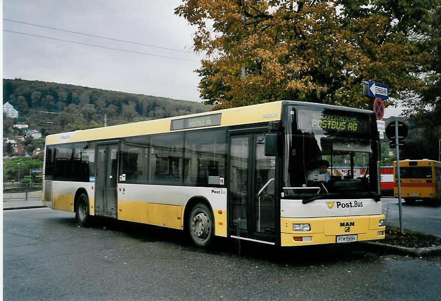 (056'519) - PostBus - PT 15'694 - MAN am 8. Oktober 2002 in Wien, Htteldorf