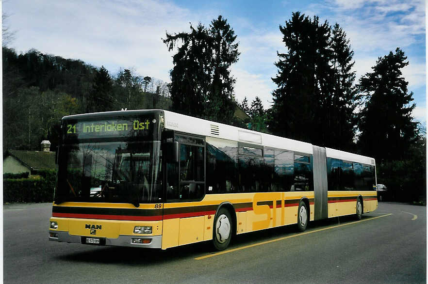 (057'527) - STI Thun - Nr. 89/BE 572'089 - MAN am 1. Dezember 2002 bei der Schifflndte Thun