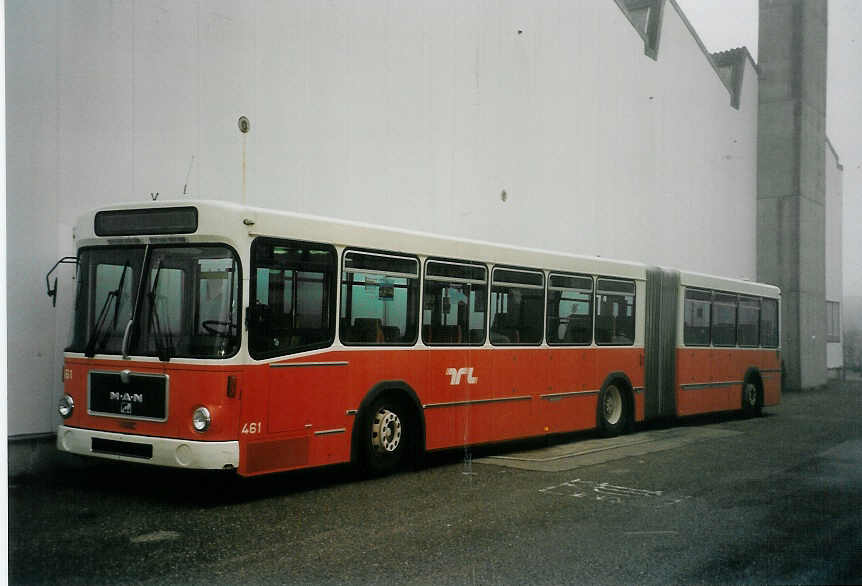 (057'910) - TL Lausanne - Nr. 461 - MAN/Lauber am 27. Dezember 2002 in Biel, BTR