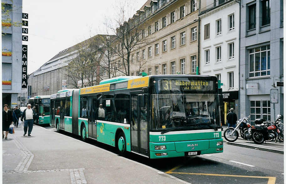 (059'902) - BVB Basel - Nr. 773/BS 3273 - MAN am 19. April 2003 in Basel, Claraplatz