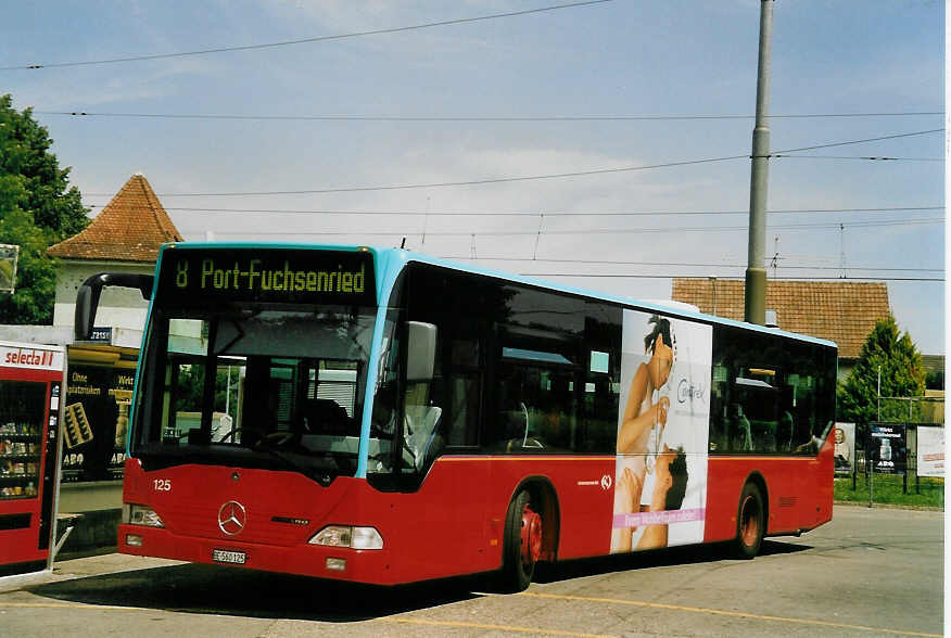 (060'627) - VB Biel - Nr. 125/BE 560'125 - Mercedes am 13. Juni 2003 beim Bahnhof Nidau