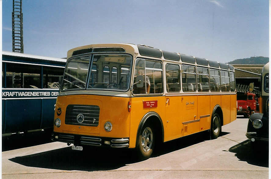 (060'904) - Streiff, Gelterkinden - AG 306'557 - Saurer/Gangloff (ex Oldie-Tours Zrisee, Wollerau; ex OTAG, Wald; ex Leibundgut, Obergoldbach; ex Krebs, Belpberg) am 21. Juni 2003 in Hinwil, AMP