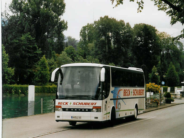 (061'137) - Aus Deutschland: Beck+Schubert, Aalen - AA-LL 43 - Setra am 24. Juni 2003 bei der Schifflndte Thun