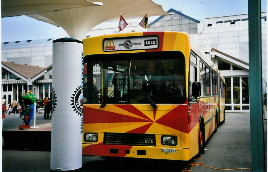 (063'610) - SVB Bern - Nr. 293/BE 419'293 - Volvo/R&J-Hess-Gangloff Promobus am 27. September 2003 in Bern, Swiss Toy