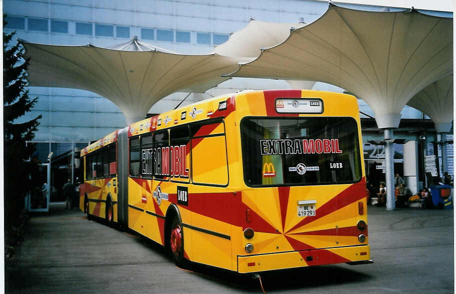 (063'611) - SVB Bern - Nr. 293/BE 419'293 - Volvo/R&J-Hess-Gangloff Promobus am 27. September 2003 in Bern, Swiss Toy