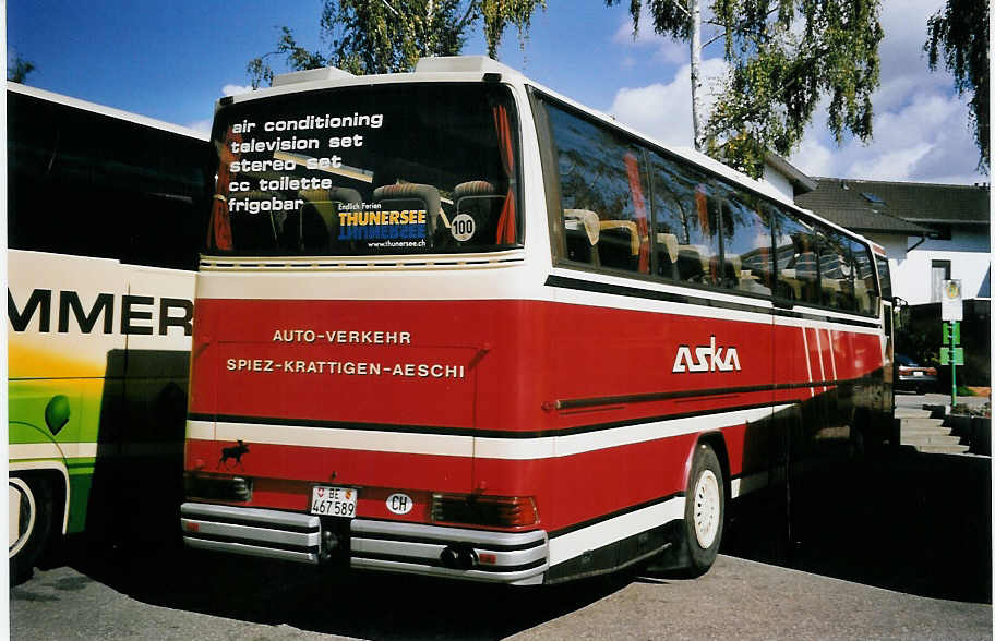 (063'635) - Aus der Schweiz: ASKA Aeschi - Nr. 10/BE 467'589 - Drgmller am 29. September 2003 in Rust, Europapark