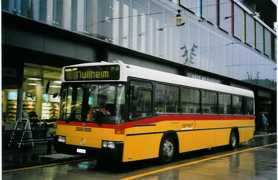 (063'705) - PostAuto Thurgau-Schaffhausen - Nr. 8/TG 158'208 - Mercedes/Lauber (ex P 25'375) am 9. Oktober 2003 beim Bahnhof Frauenfeld