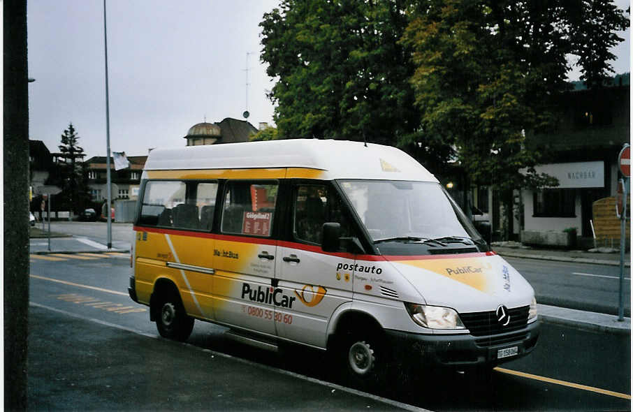 (063'916) - Express-Auto, Kreuzlingen - TG 158'064 - Mercedes (ex P 21'084) am 9. Oktober 2003 beim Bahnhof Weinfelden