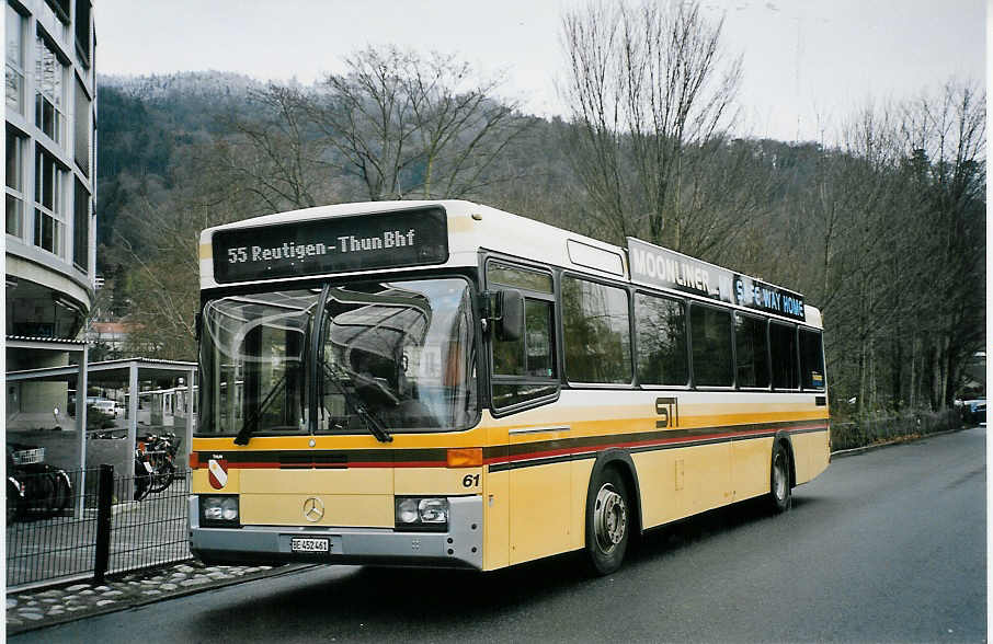 (065'206) - STI Thun - Nr. 61/BE 452'461 - Mercedes/R&J am 18. Januar 2004 bei der Schifflndte Thun