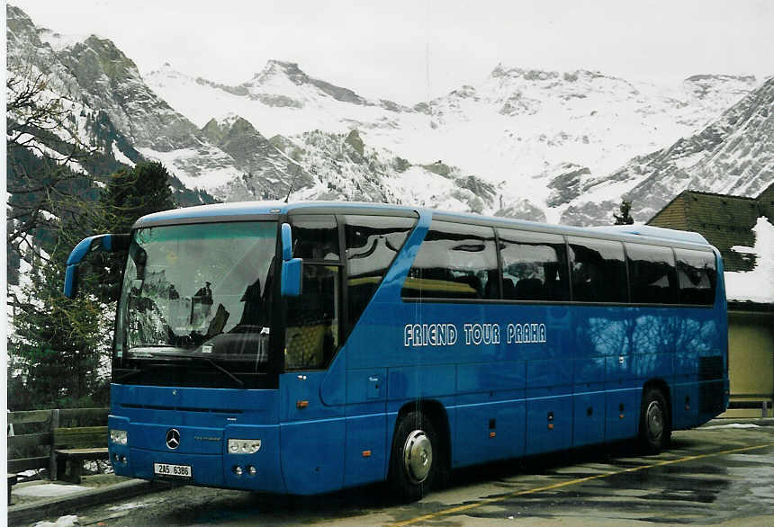 (065'705) - Aus Tschechien: Friend Tour, Praha - 2A5 6386 - Mercedes am 22. Februar 2004 in Adelboden, Landstrasse