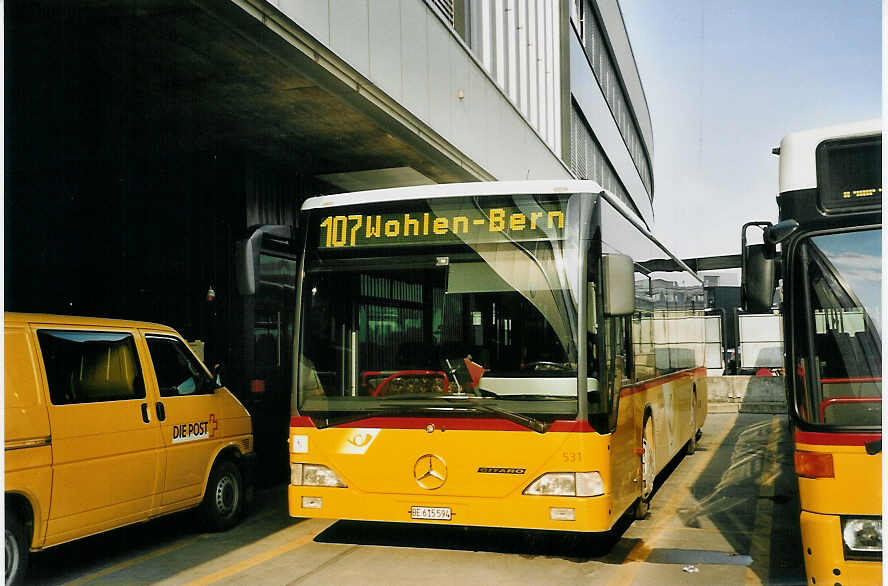 (065'821) - PostAuto Bern-Freiburg-Solothurn - Nr. 531/BE 615'594 - Mercedes (ex P 25'234) am 29. Februar 2004 in Bern, Postautostation