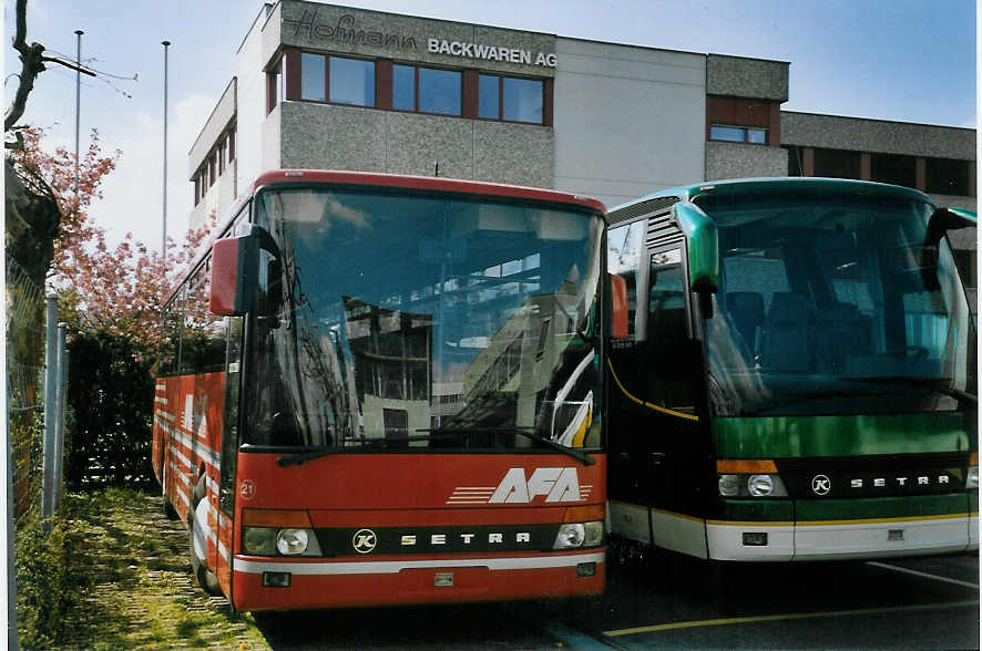 (067'126) - AFA Adelboden - Nr. 21 - Setra (ex Nr. 6) am 24. April 2004 in Kloten, EvoBus