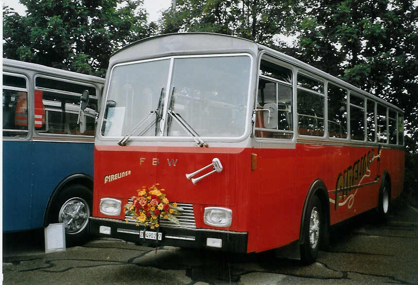 (068'508) - Weidmann, Greifensee - ZH 490'297 - FBW/Tscher (ex VZO Grningen Nr. 30)  am 19. Juni 2004 in Hinwil, AMP