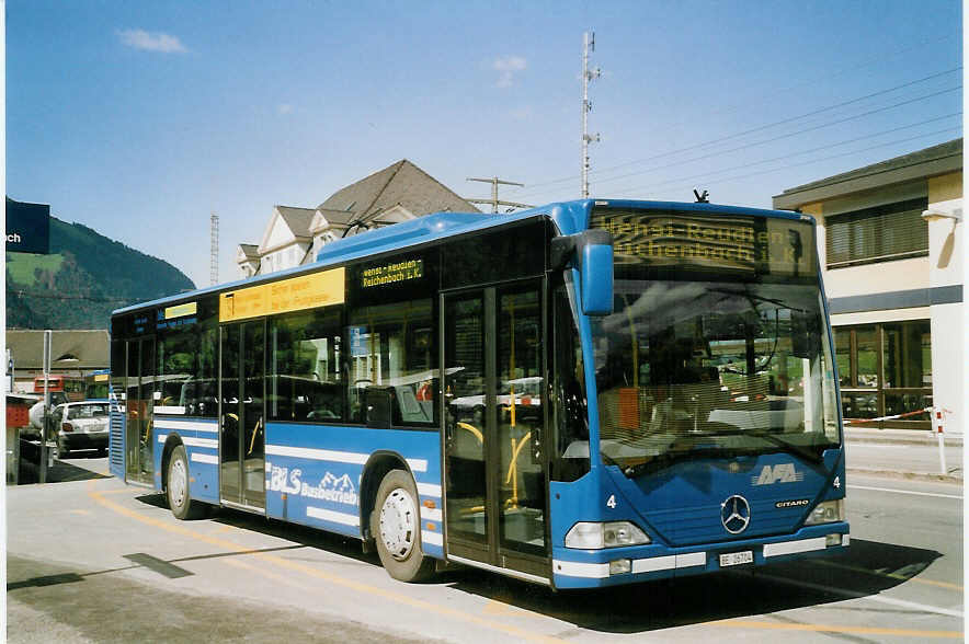 (068'812) - AFA Adelboden - Nr. 4/BE 26'704 - Mercedes am 3. Juli 2004 beim Bahnhof Frutigen