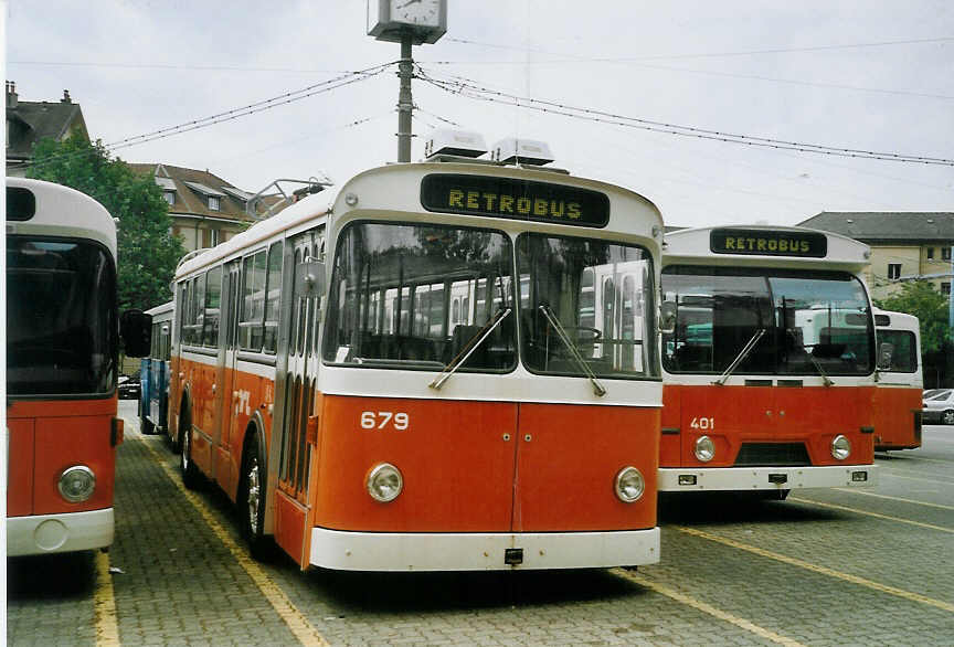 (069'022) - TL Lausanne (Rtrobus) - Nr. 679 - FBW/Eggli Trolleybus am 8. Juli 2004 in Lausanne, Dpt Borde