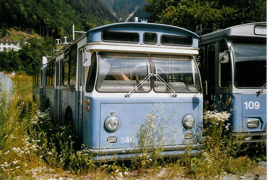 (069'517) - VBZ Zrich - Nr. 546 - Saurer/Tscher am 17. Juli 2004 in Nfels