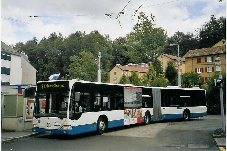 (070'231) - VBL Luzern - Nr. 128/LU 15'013 - Mercedes am 21. August 2004 in Luzern, Maihof