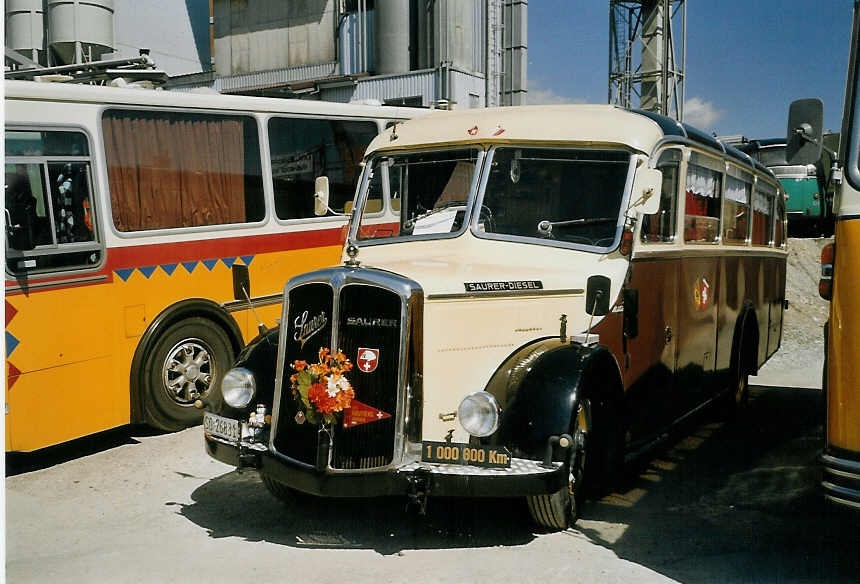 (070'420) - Eberhard, Messen - SO 26'831 - Saurer/Lauber (ex Faigaux, Malleray; ex Schpbach, Murten; ex Marti, Kallnach) am 28. August 2004 in Niederbipp, Saurertreffen