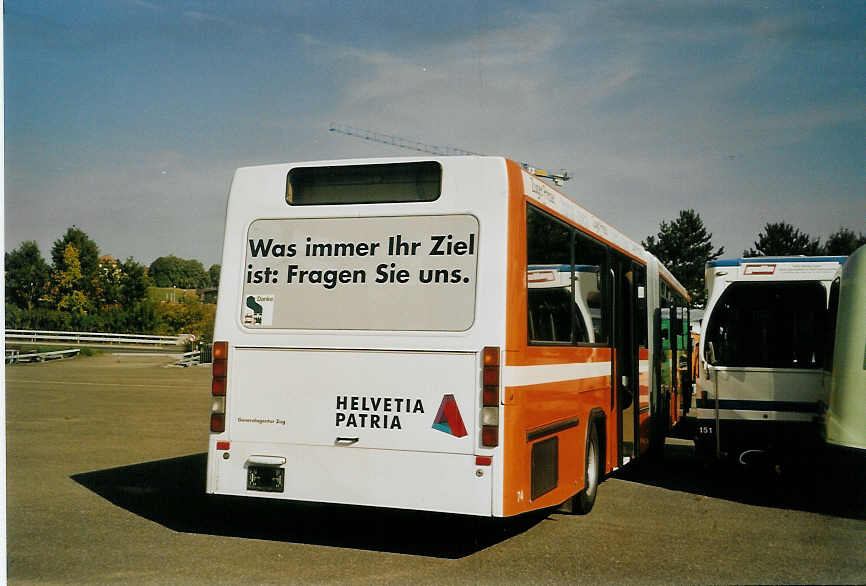 (071'002) - ZVB Zug - Nr. 74 - Mercedes/Hess am 11. September 2004 in Zug, Werkhof