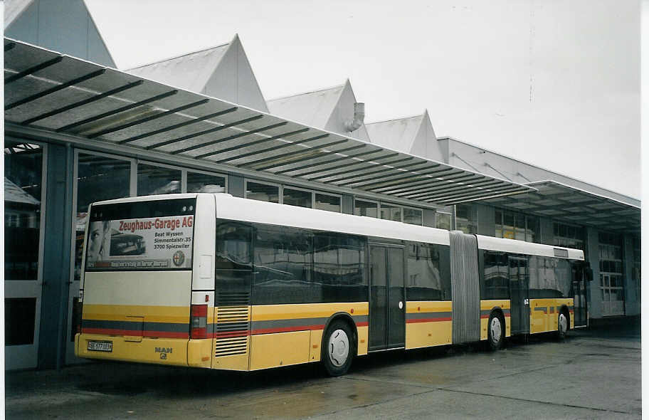 (073'231) - STI Thun - Nr. 103/BE 577'103 - MAN am 18. Dezember 2004 in Thun, Garage