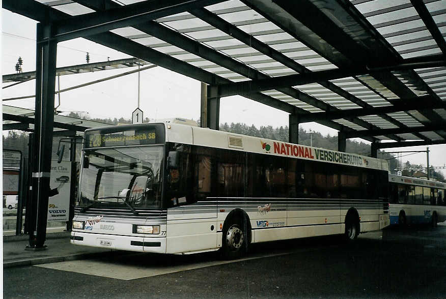 (073'422) - Ryffel, Uster - Nr. 77/ZH 26'344 - Iveco am 28. Dezember 2004 beim Bahnhof Effretikon