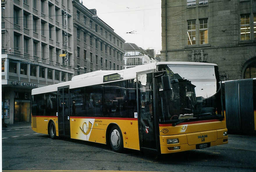 (073'801) - Schwizer, Goldach - SG 169'914 - MAN am 8. Januar 2005 beim Bahnhof St. Gallen