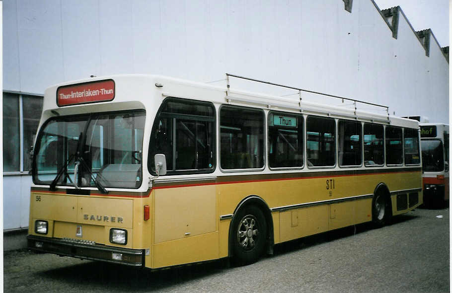 (074'008) - STI Thun - Nr. 56 - Saurer/R&J am 16. Januar 2005 in Biel, BTR