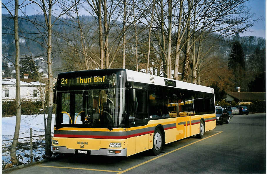 (075'331) - STI Thun - Nr. 98/BE 577'098 - MAN am 26. Februar 2005 bei der Schifflndte Thun