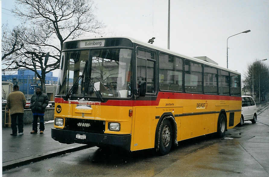 (075'430) - Flury, Balm - SO 20'032 - NAW/Hess (ex Steiner, Altbron Nr. 11) am 5. Mrz 2005 beim Hauptbahnhof Solothurn