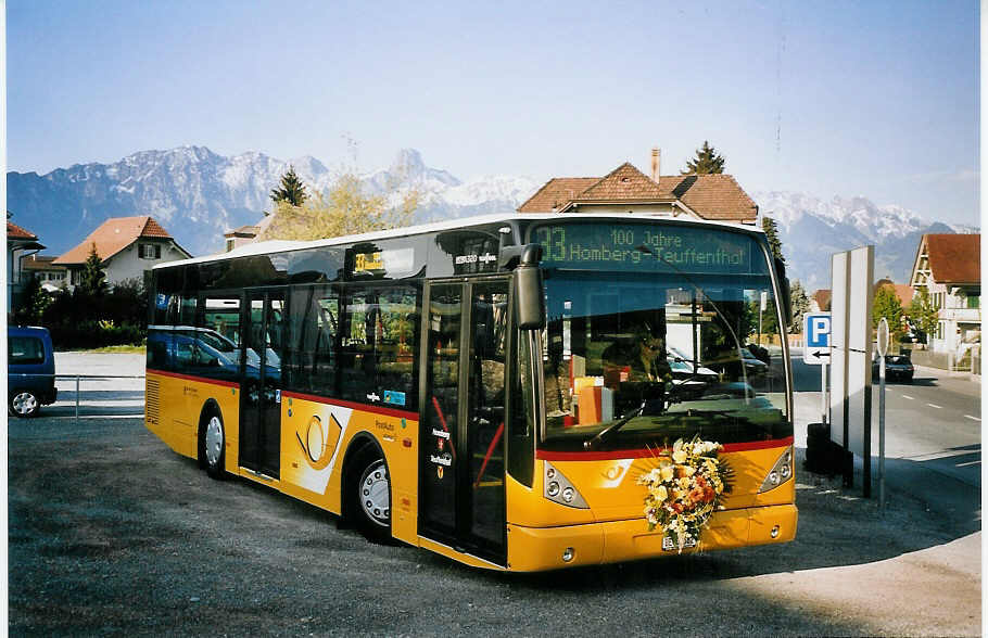 (076'435) - Burri, Teuffenthal - BE 60'582 - Van Hool am 1. Mai 2005 in Steffisburg, Ziegelei