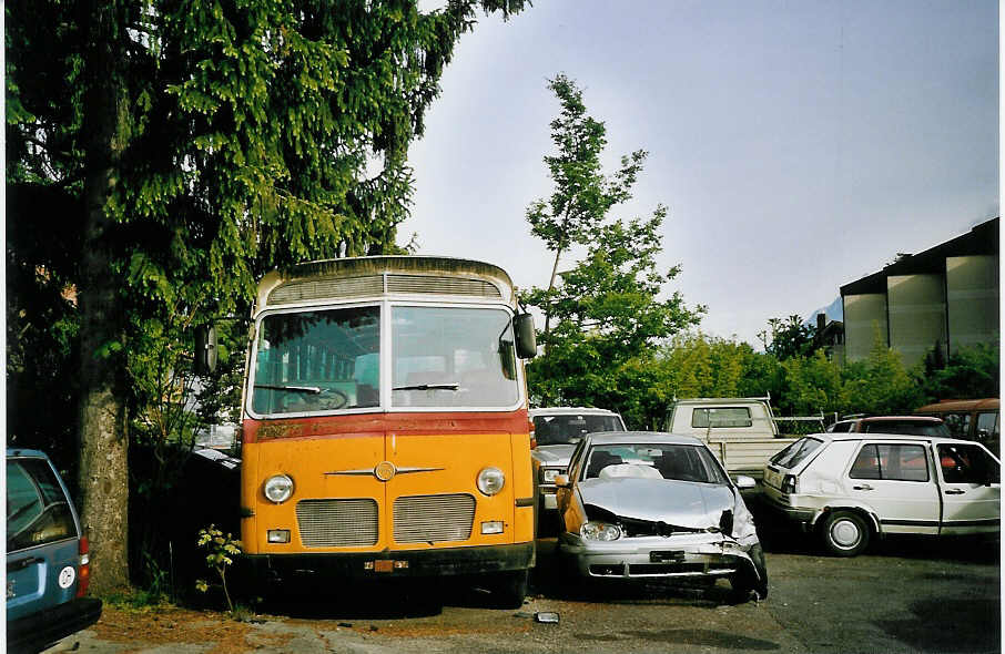 (076'620) - Brunner, Thun - FBW/Hess (ex Bischofberger, Heerbrugg; ex P 24'164) am 20. Mai 2005 in Thun-Lerchenfeld, Garage