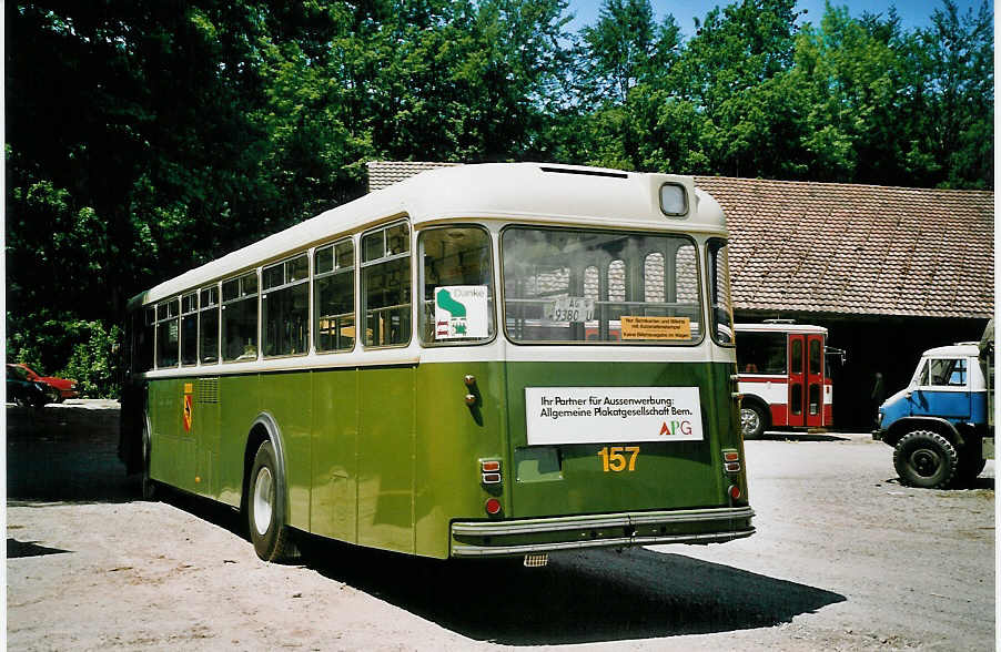 (076'901) - SVB Bern (TVB) - Nr. 157/AG 9380 U - FBW/Gangloff am 29. Mai 2005 in Oberburg, Ziegelgut