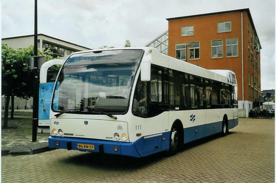 (078'623) - GVB Amsterdam - Nr. 111/BG-RN-57 - DAF/Berkhof am 20. Juli 2005 in Amsterdam, KNSM Eiland