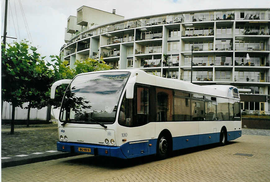 (078'624) - GVB Amsterdam - Nr. 130/BG-VB-11 - DAF/Berkhof am 20. Juli 2011 in Amsterdam, KNSM Eiland