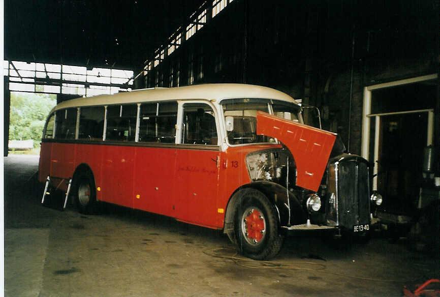 (078'807) - FRAM Drachten - Nr. 13/BE-13-40 - Berna/Lauber (ex Tlverbier, Verbier Nr. 4; ex Favre, St-Martin) am 21. Juli 2005 in Drachten, Autobusmuseum