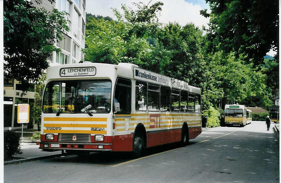 (079'726) - STI Thun - Nr. 31/BE 419'031 - Volvo/R&J (ex SAT Thun Nr. 31) am 26. August 2005 bei der Schifflndte Thun