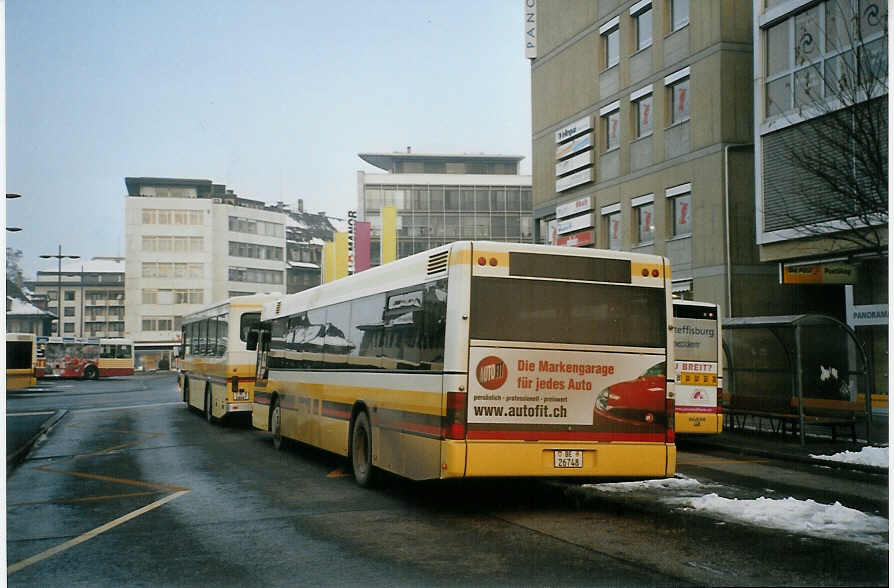 (082'831) - STI Thun - Nr. 11/BE 26'748 - MAN (ex TSG Blumenstein Nr. 2) am 30. Januar 2006 beim Bahnhof Thun