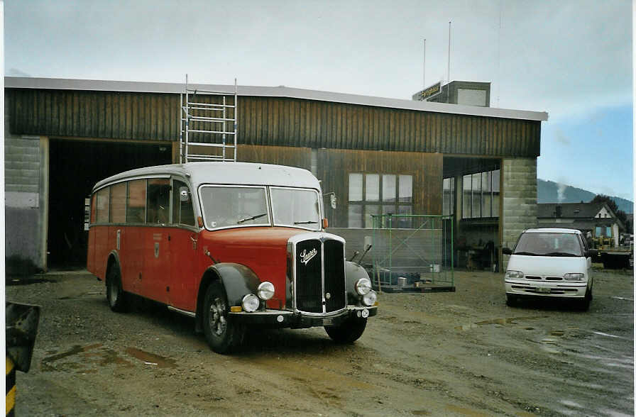 (083'011) - Fankhauser, Arzier - Nr. 15 - Saurer/Saurer (ex AFA Adelboden Nr. 15; ex P 23'052; ex P 2076) am 18. Februar 2006 in Leibstadt, Esmatrans