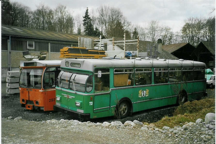 (084'128) - BVB Basel (RWB) - Nr. 73 - FBW/FHS am 2. April 2006 in Oberburg, Ziegelgut