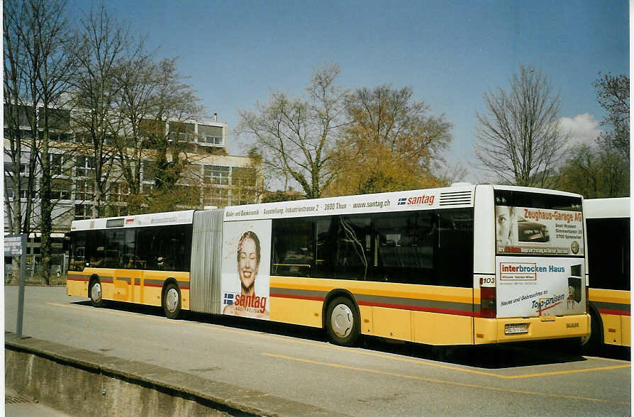 (084'308) - STI Thun - Nr. 103/BE 577'103 - MAN am 21. April 2006 bei der Schifflndte Thun