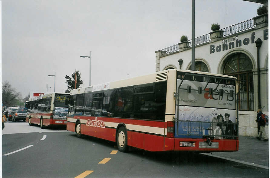 (084'403) - ASKA Aeschi - Nr. 8/BE 387'558 - MAN am 29. April 2006 beim Bahnhof Thun