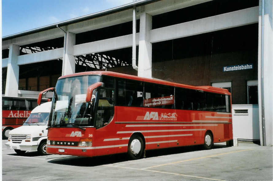 (087'232) - AFA Adelboden - Nr. 26/BE 21'181 - Setra (ex Nr. 16; ex Frhlich, D-Ludwigshafen/Rhein) am 14. Juli 2006 in Thun, Grabengut