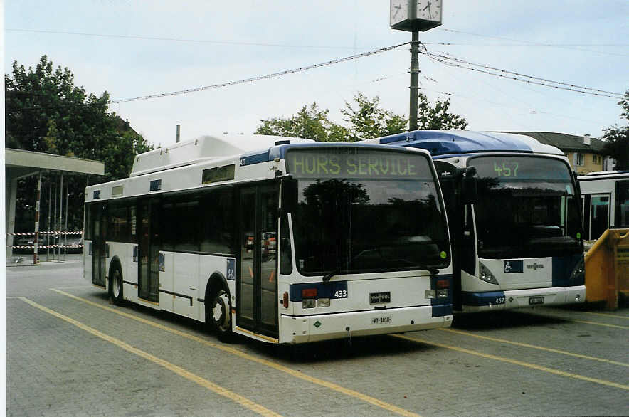 (087'724) - TL Lausanne - Nr. 433/VD 1010 - Van Hool am 26. Juli 2006 in Lausanne, Dpt Borde