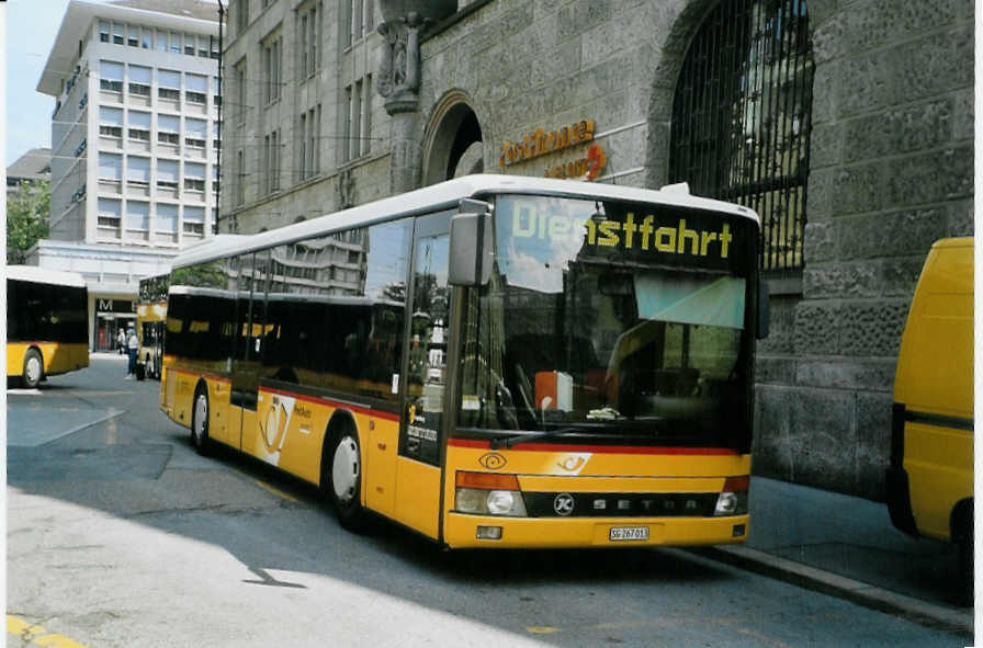 (088'132) - Casutt, Gossau - SG 267'013 - Setra (ex PostAuto St. Gallen-Appenzell; ex P 25'802) am 28. Juli 2006 beim Bahnhof St. Gallen