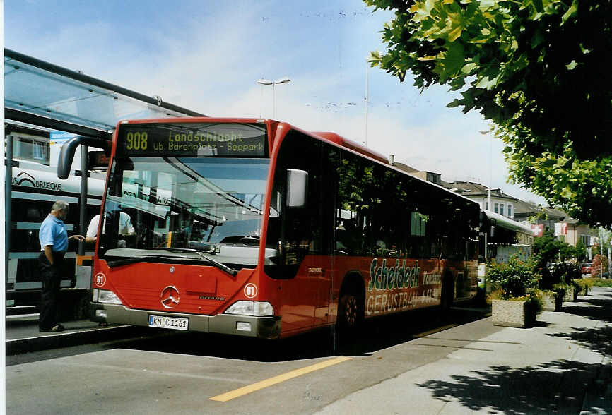 (088'336) - Aus Deutschland: SWK Konstanz - Nr. 61/KN-C 1161 - Mercedes am 31. Juli 2006 in Kreuzlingen, Brenplatz