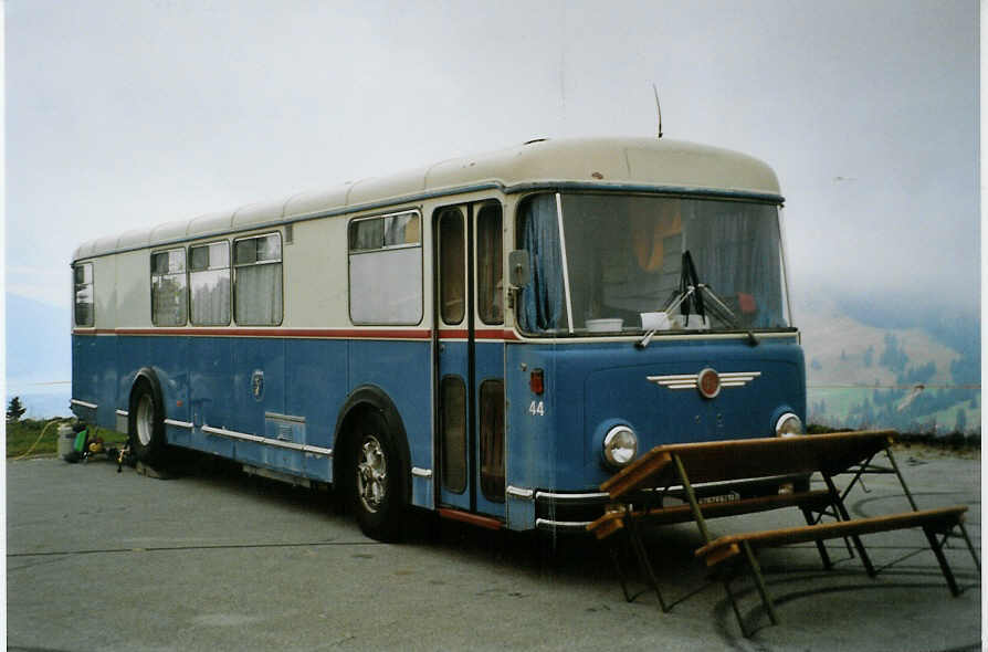 (089'226) - Oswald, Hausen a.A. - Nr. 44/ZH 263'784 - FBW/Hess (ex AAGR Rothenburg Nr. 44) am 19. August 2006 auf dem Gurnigelpass