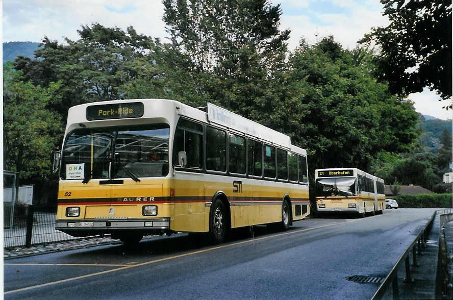 (089'706) - STI Thun - Nr. 52/BE 396'552 - Saurer/R&J am 6. September 2006 bei der Schifflndte Thun