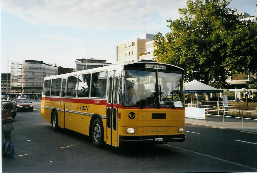 (089'722) - Keller, Niederwil - SG 147'920 - Saurer/R&J (ex Keller, Hottwil Nr. 5; ex P 25'303; ex P 25'354) am 12. September 2006 bei der Schifflndte Thun