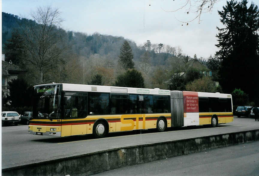 (091'604) - STI Thun - Nr. 88/BE 572'088 - MAN am 14. Januar 2007 bei der Schifflndte Thun