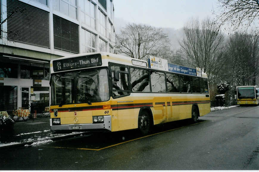 (091'736) - STI Thun - Nr. 60/BE 452'460 - Mercedes/R&J am 23. Januar 2007 bei der Schifflndte Thun